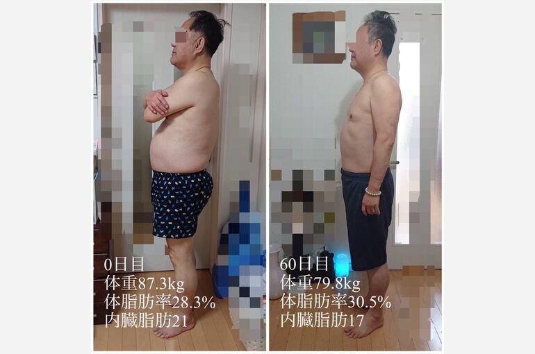 ６０代男性ダイエットビフォーアフター